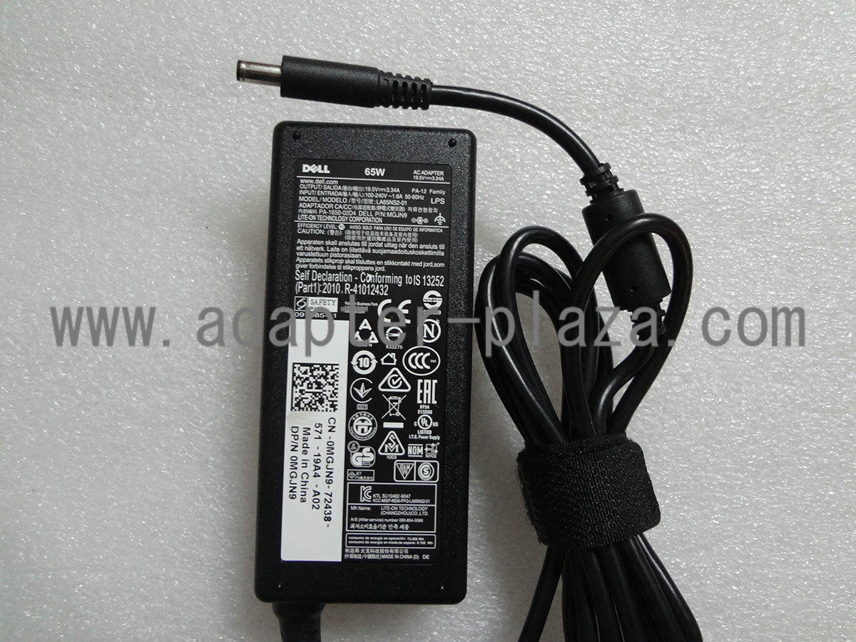 Genuine DELL Inspiron 15-5567 5565 P66F 19.5V 3.34A PA-1650-02D3 65W AC Power Adapter Laptop Charger